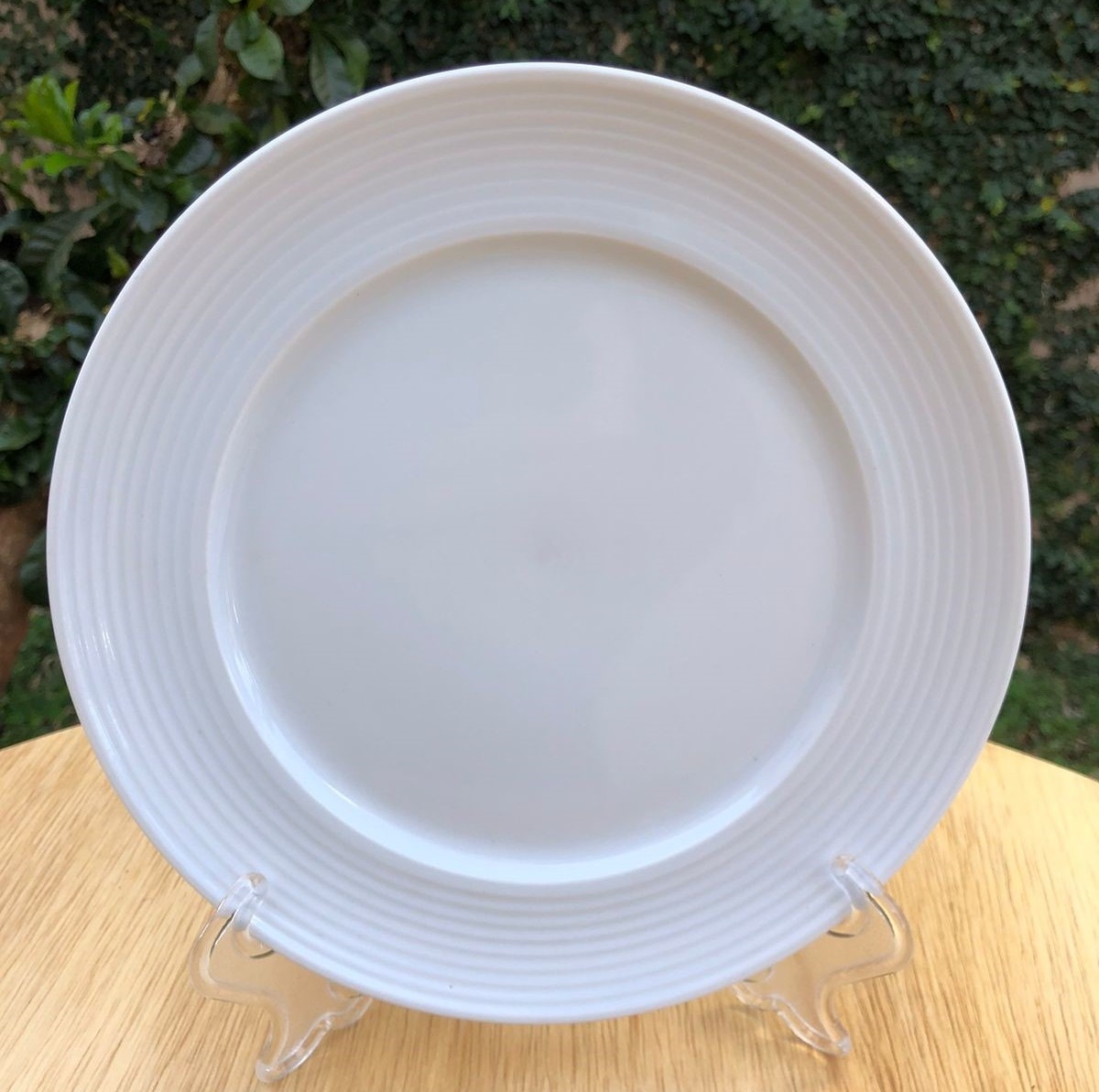 Prato Sobremesa Laguna Branco Porcelana Germer 21Cm - FOCUSEVENTOSJATAI