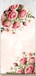 Cartas de Amor 02 Floral Rosas Painel Romano 200X100Cm - Fundo Rosa Goiaba - imagem 1