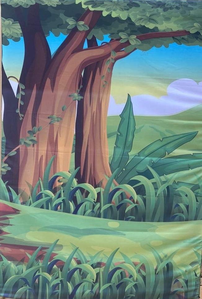 Floresta Arvores Painel Retangular 220X150Cm - FOCUSEVENTOSJATAI