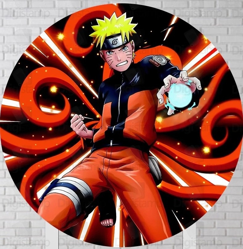 Naruto Raio de Fogo Painel Redondo 150Cm - FOCUSEVENTOSJATAI