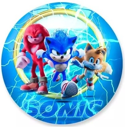 Sonic 3D Anel de Fogo Painel Redondo 150Cm - FOCUSEVENTOSJATAI