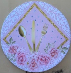 Chá de Panela Talheres Dourado Painel Redondo 150Cm - imagem 1