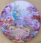 Jardim Passarinhos Lilas Painel Redondo 150Cm  - imagem 1