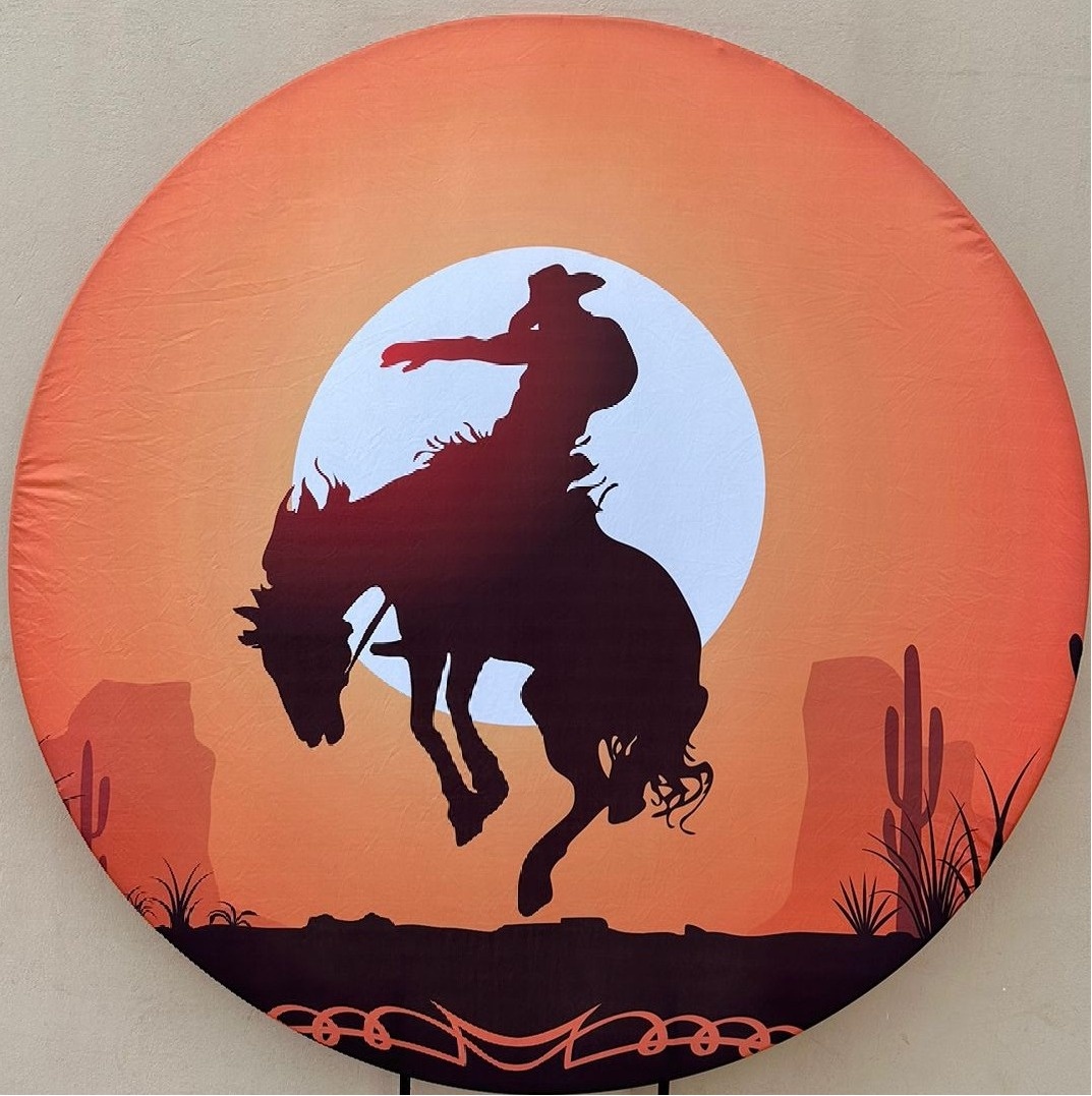 Country Rodeio Cavalo Painel Redondo 150Cm - FOCUSEVENTOSJATAI
