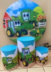 Trator E Colhetadeira John Deere Desenho Painel Redondo 150Cm - imagem 2