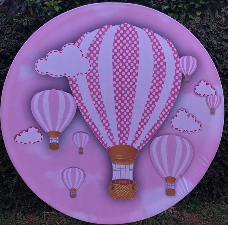 Balão Rosa Painel Redondo150Cm - FOCUSEVENTOSJATAI