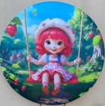 Moranguinho 3D Balanço Painel Redondo 150Cm - imagem 1