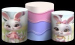 Pascoa 3D Coelhinha Yasmim Cilindro Redondo Pmg - imagem 1