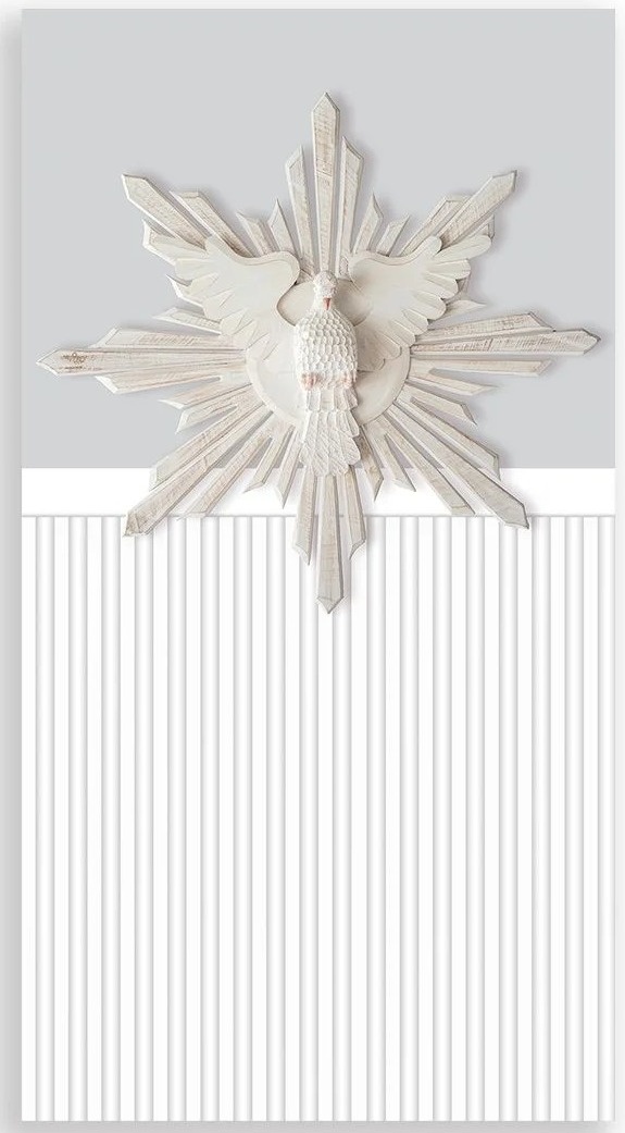 Batizado Ripado Branco Painel Retangular 220X150Cm - FOCUSEVENTOSJATAI