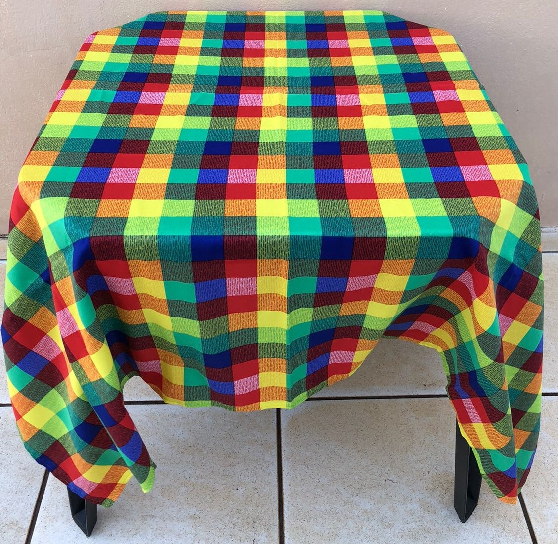 Forro Quadrado Xadrez Colorido Oxford 140X140Cm - FOCUSEVENTOSJATAI