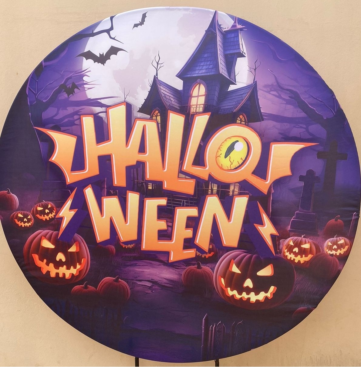 Hallowen Bocao Painel Redondo 150Cm - FOCUSEVENTOSJATAI