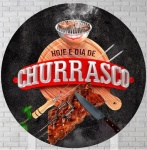 Churrasco Brasas Painel Redondo 150Cm - imagem 2