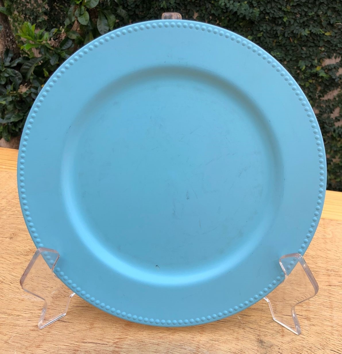 Sousplat Azul Claro Candy Sobremesa Redondo 25Cms - FOCUSEVENTOSJATAI