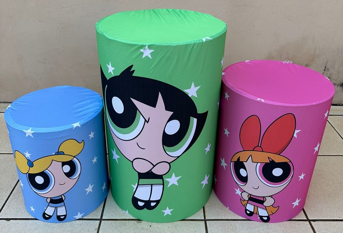 Meninas Super Poderosas Cilindro Redondo Pmg - FOCUSEVENTOSJATAI