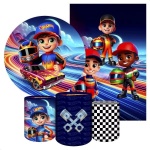 Hot Wheels 3D Curte Miguelzinho Painel Redondo 150Cm - imagem 2