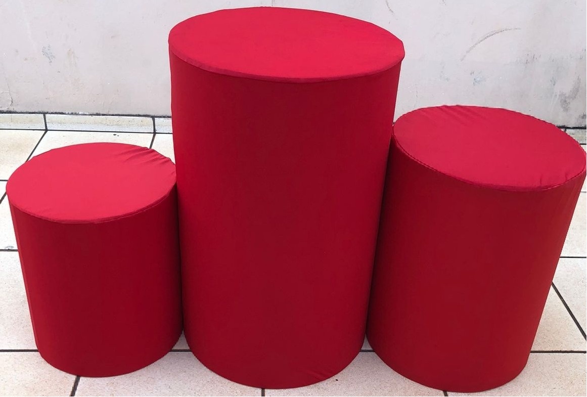 Vermelho Liso 01/03 Cilindro Redondo Pmg - FOCUSEVENTOSJATAI