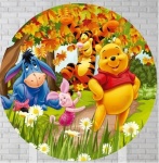 Ursinho Pooh Puff Painel Redondo 150Cm - imagem 1