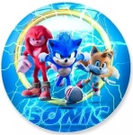 Sonic 3D Anel de Fogo Painel Redondo 150Cm - imagem 1