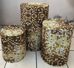 Dourado Escuro Lantejoulas Painel Redondo 150Cms - imagem 2