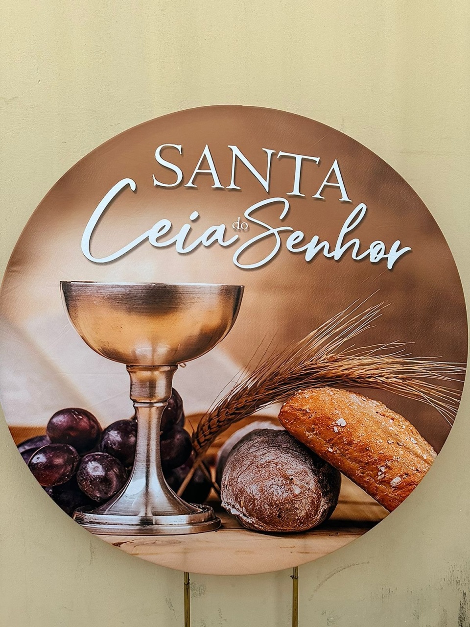 Religioso Santa Ceia Do Senhor Painel Redondo 150Cm - FOCUSEVENTOSJATAI