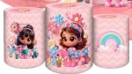 Jardim Cute Rosa Moreninha Cilindro Redondo Pmg - imagem 1