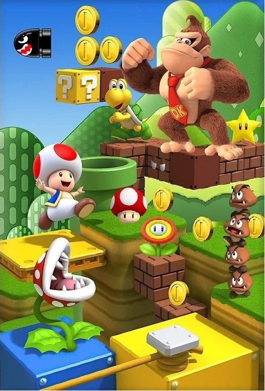 Super Marios Kong Painel Retangular 220X150Cm - FOCUSEVENTOSJATAI