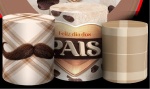 Papai 3D Creme E Marron Cilindro Redondo Pmg - imagem 1