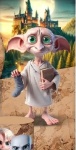 Harry Portter Cute 3D Smigol Fundo Caramelo Claro Painel Romano 200X100Cm - imagem 1