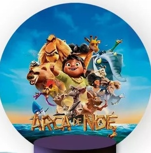 Arca de Noé 3D Animais Painel Redondo 150Cms - FOCUSEVENTOSJATAI