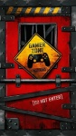 Gamer Zone Painel Retangular 220X150Cm Fundo Vermelho Liso - imagem 1