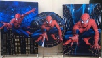 Homem Aranha Teias Painel Retangular 220X150Cms Fundo Preto - imagem 2