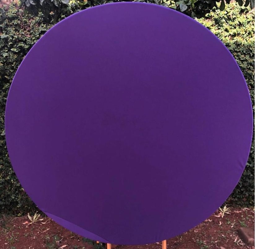 Roxo Escuro Liso Painel Redondo 150Cm - FOCUSEVENTOSJATAI