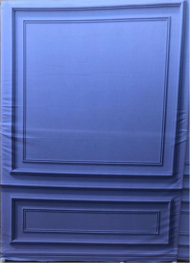 Moldura Bouserie Branca 01 Fundo Cinza Liso Painel Retangular 220X150Cm - FOCUSEVENTOSJATAI