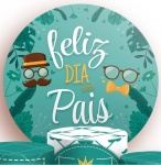 Papai Floral Verde Claro Painel Redondo 150Cm - imagem 1