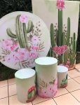 Cactus Floral Rosa Cilindro Red Pmg - imagem 2