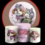 Patrulha Canina 3D Skye E Everest Cilindro Redondo Pmg - imagem 2