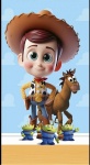 Toy Story 3D Cute Painel Retangular 220X150Cm - Fundo Cinza - imagem 1