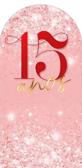15 Anos Glitter Rosa Dourado Painel Romano 200X100Cm - FOCUSEVENTOSJATAI
