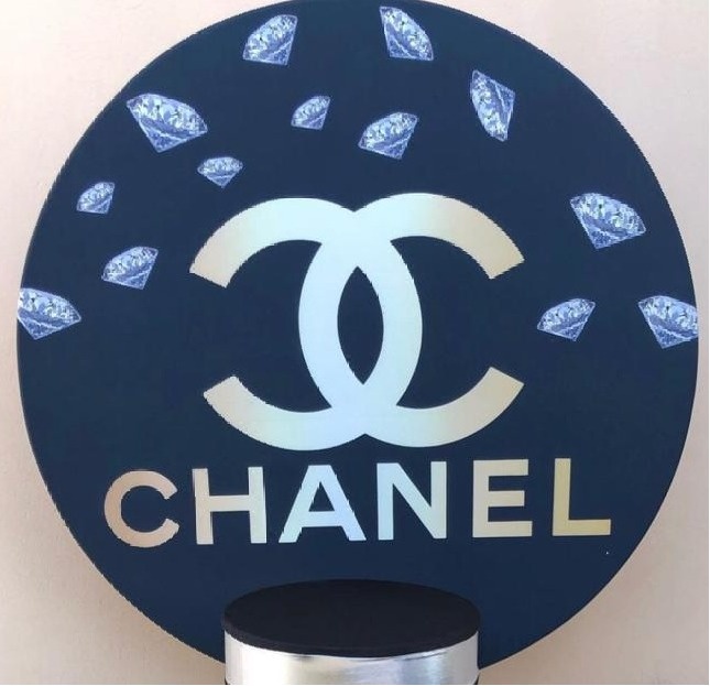Chanel Diamantes Painel Redondo 150Cm - FOCUSEVENTOSJATAI