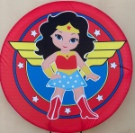 Mulher Maravilha Desenho Painel Redondo 150Cm - imagem 1