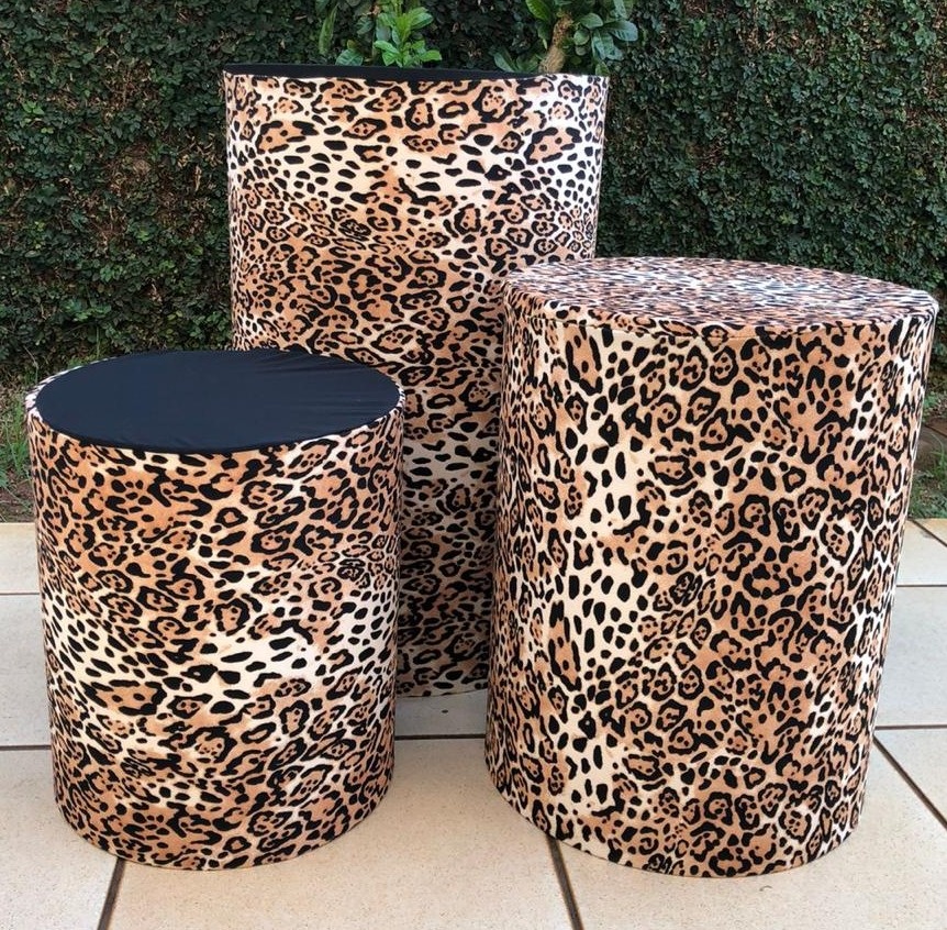 Animal Print Onça Pintada Cilindro Redondo  Pmg - FOCUSEVENTOSJATAI