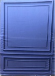 Moldura Bouserie Branca 01 Fundo Cinza Liso Painel Retangular 220X150Cm - imagem 1