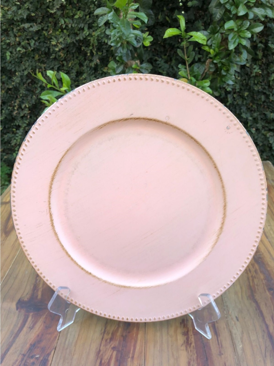 Sousplat Rosa Poá Mimo Redondo 33Cm - FOCUSEVENTOSJATAI