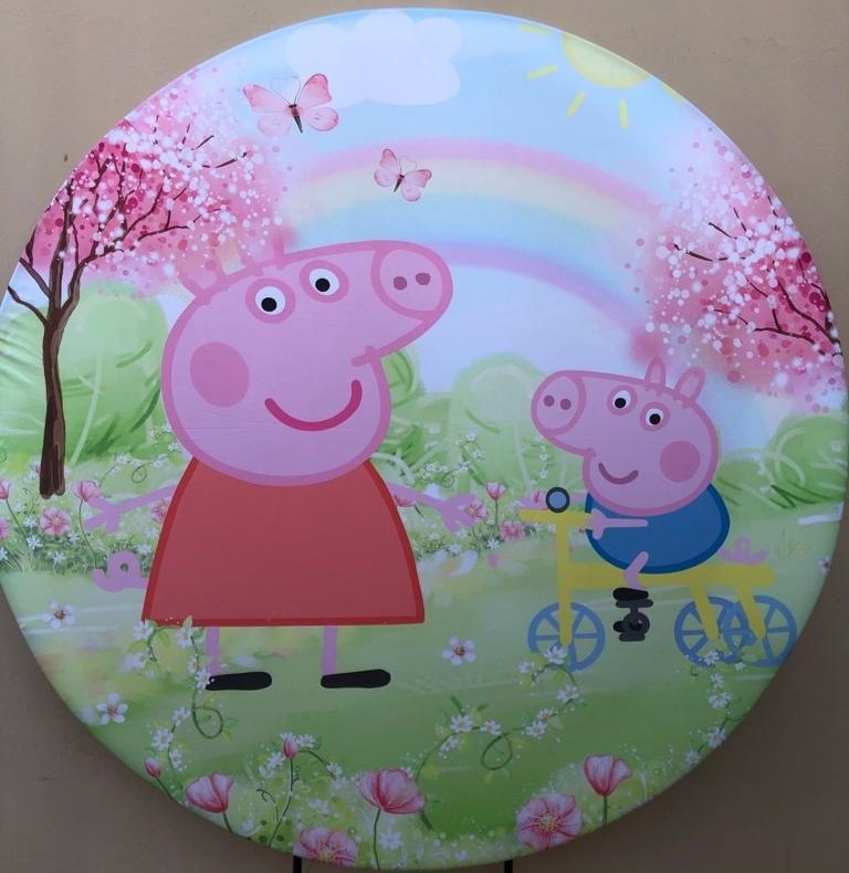 Peppa Pig Arco Iris Painel Redondo 150Cm - FOCUSEVENTOSJATAI