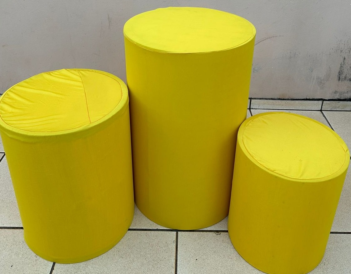 Amarelo Vivo Liso Cilindro Redondo Pmg - FOCUSEVENTOSJATAI