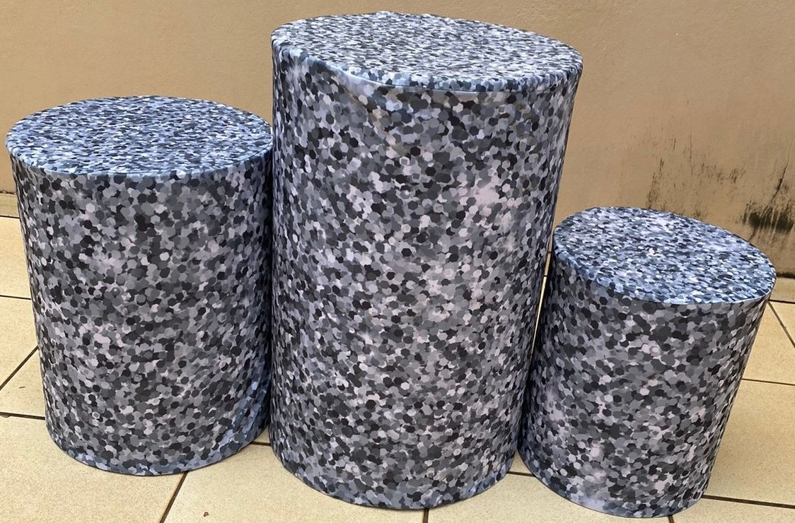 Prata Glitter  Cilindro Redondo Pmg - FOCUSEVENTOSJATAI