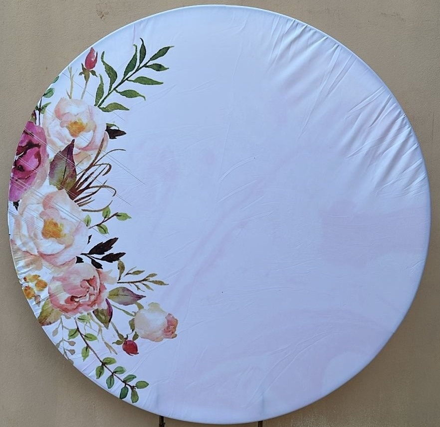 Floral Neirinha Painel Redondo 150Cm - FOCUSEVENTOSJATAI