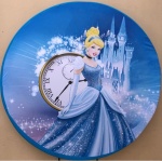 Cinderela Princesa Relogio Do Tempo Painel Redondo 150Cm - imagem 1