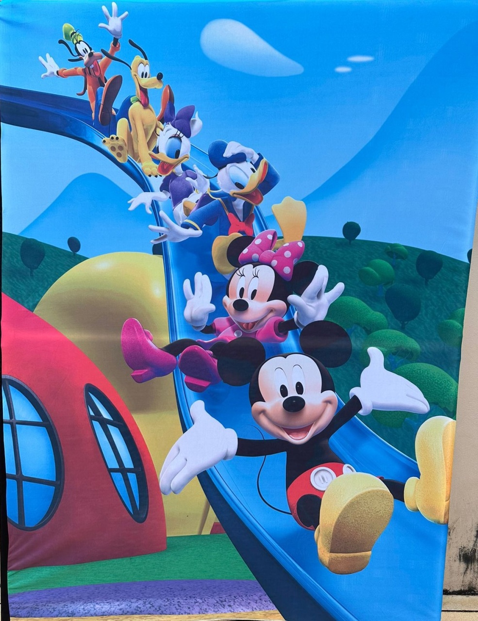Mickey Turma Disney No Parque Painel Retangular 220X150Cm - FOCUSEVENTOSJATAI