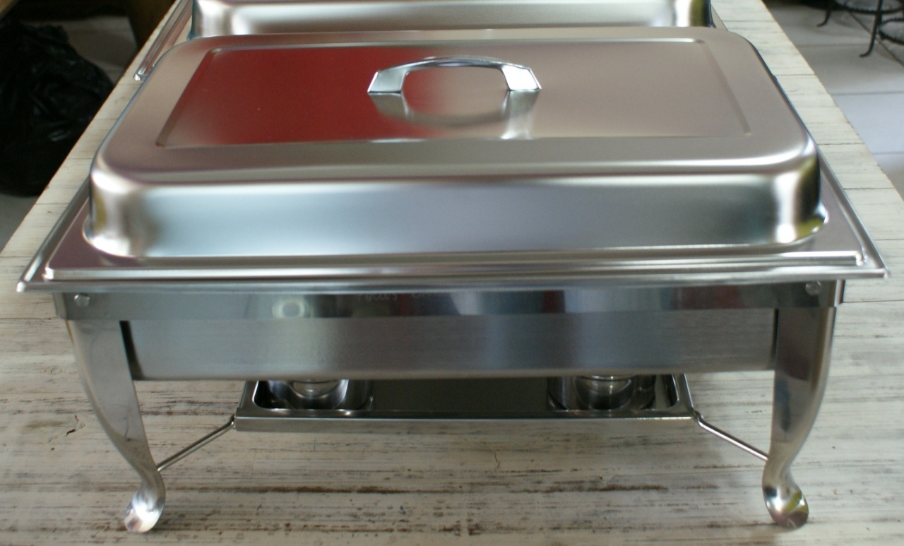 Rechaud de Inox Retangular Grande Brasil - FOCUSEVENTOSJATAI